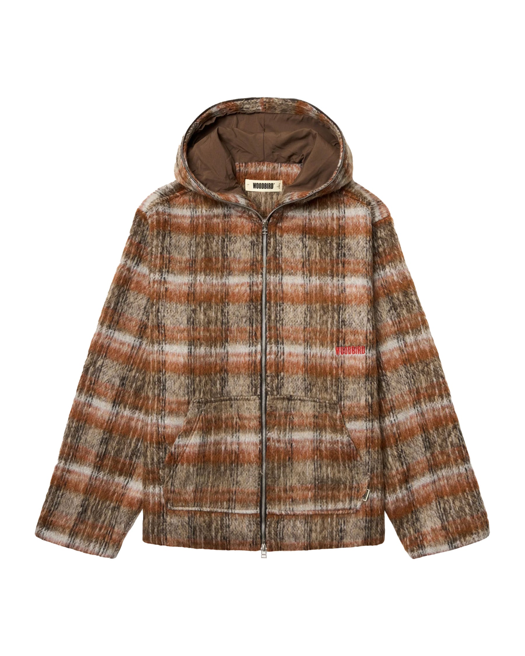 Giacca Uomo Woodbird WBSheng Zip Hoodie Jacket Burnt Red Sand