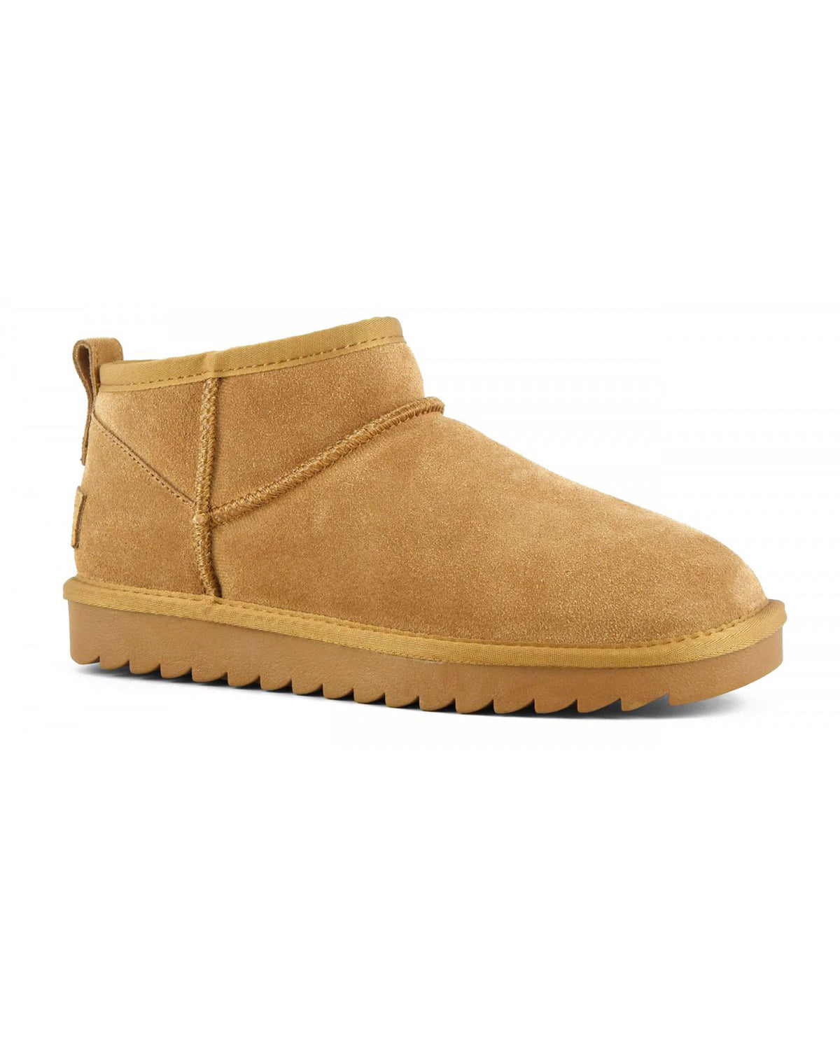 Women Short winter boot in suede Tan