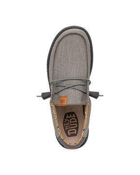 HeyDude Wally Washed Canvas Grey