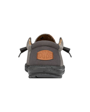 HeyDude Wally Washed Canvas Grey