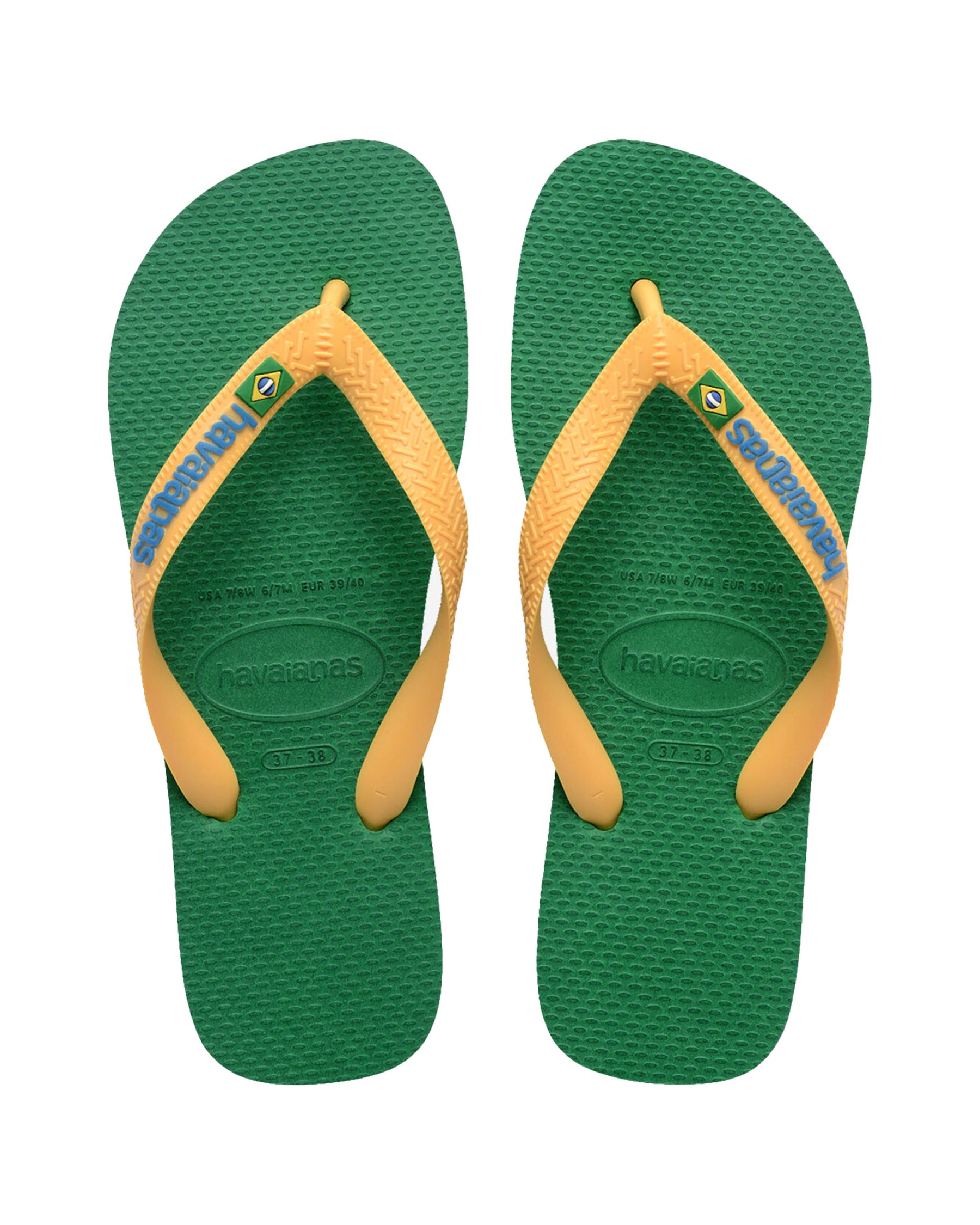 Flip-flops Havaianas Brasil Logo Green-Yellow