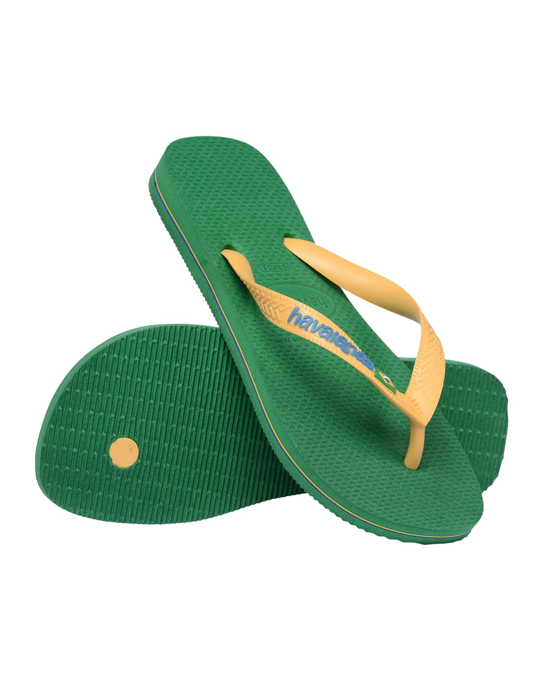 Flip-flops Havaianas Brasil Logo Green-Yellow
