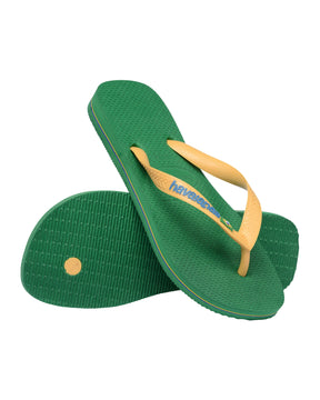 Flip-flops Havaianas Brasil Logo Green-Yellow