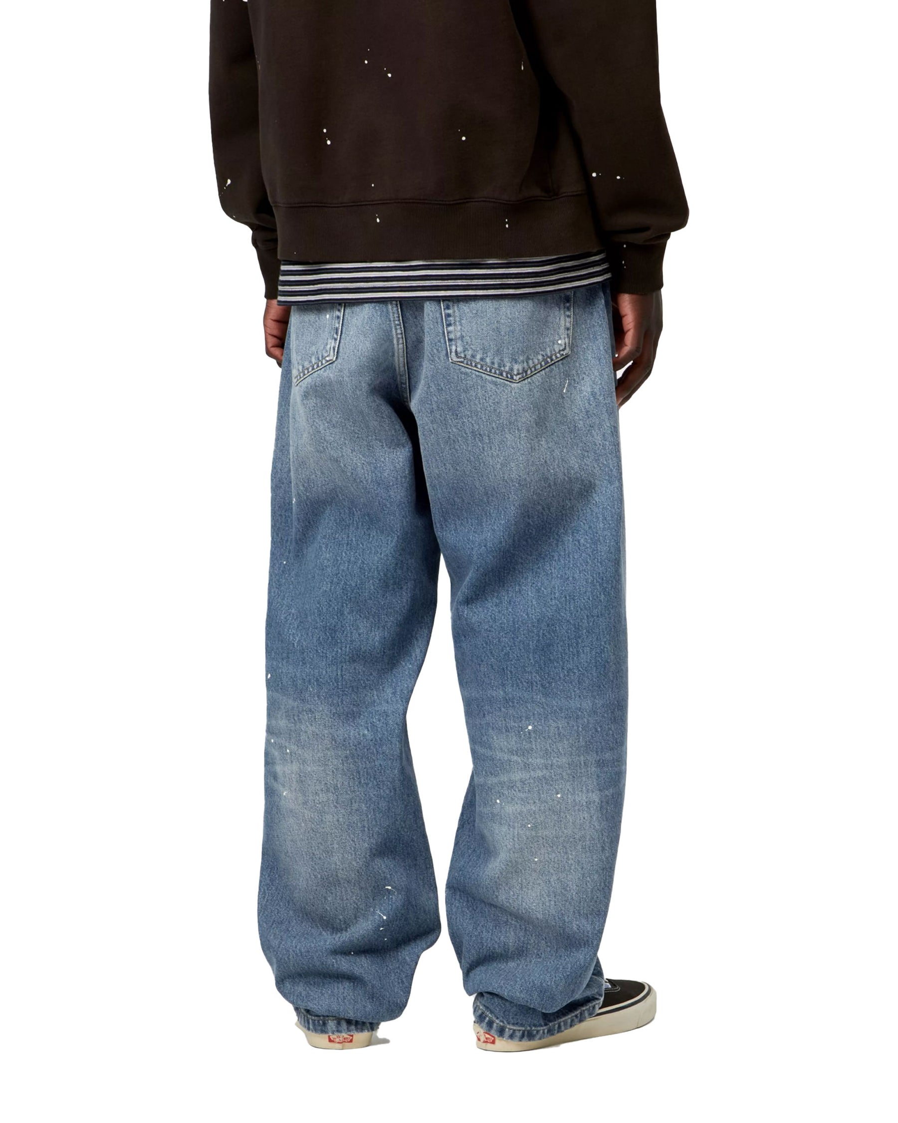 Jeans Carhartt Wip Landon Pant Blue destroy wash splatter