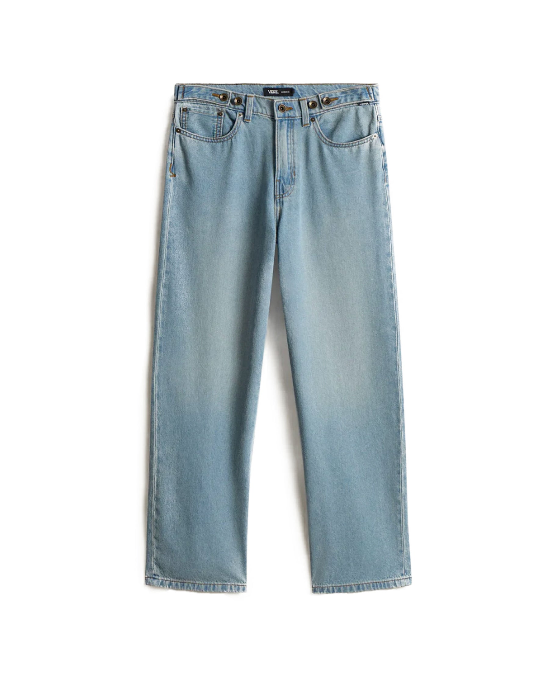 Jeans Donna Vans Cinched Check 5 Baggy Blu Chiaro