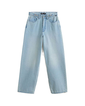 Jeans Donna Vans Cinched Check 5 Baggy Blu Chiaro