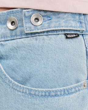 Jeans Donna Vans Cinched Check 5 Baggy Blu Chiaro