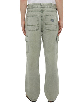 Man Dickies Newington Pant Dble Dye Acid Wash Cloud