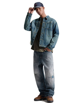 Evisu Men's Jeans Pink Daicock Ripped Jeans Indigo