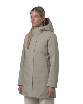 Giacca Donna K-Way Mathiel Bonded Padded Beige
