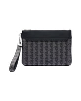 Lacoste Clutch Monogram Noir Gris Nero