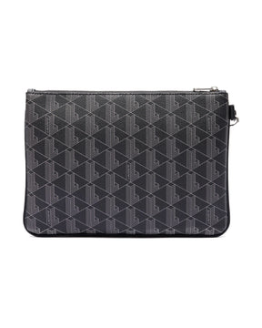 Lacoste Clutch Monogram Noir Gris Nero