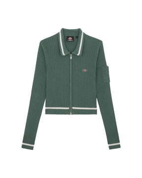 Maglia Donna Dickies Elkhart Zip Cardigan W Dark Forest