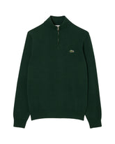 Maglione Uomo Lacoste Mezza Zip Verde