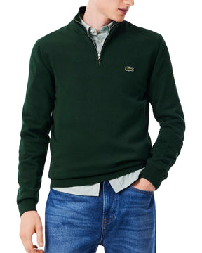 Maglione Uomo Lacoste Mezza Zip Verde