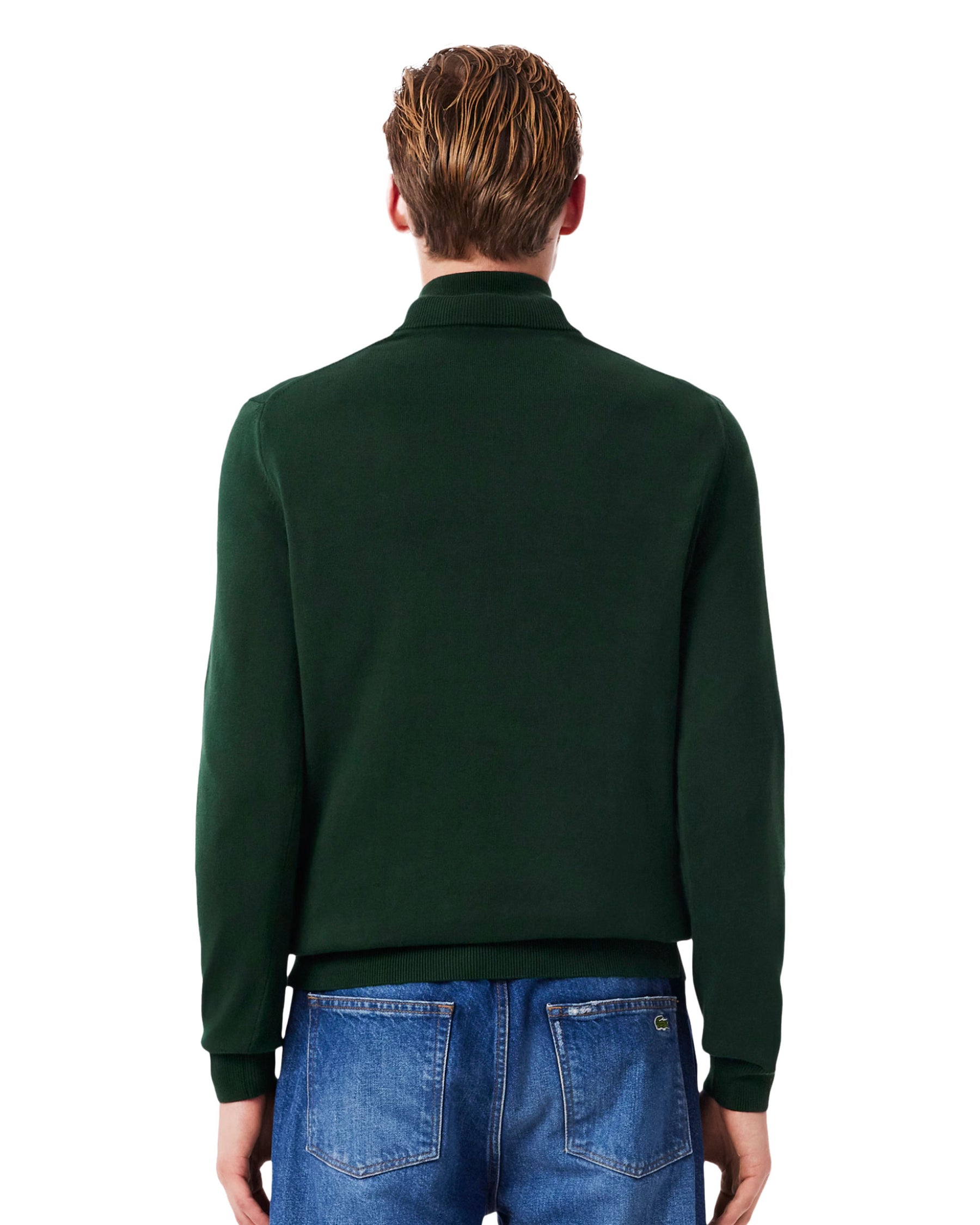 Maglione Uomo Lacoste Mezza Zip Verde