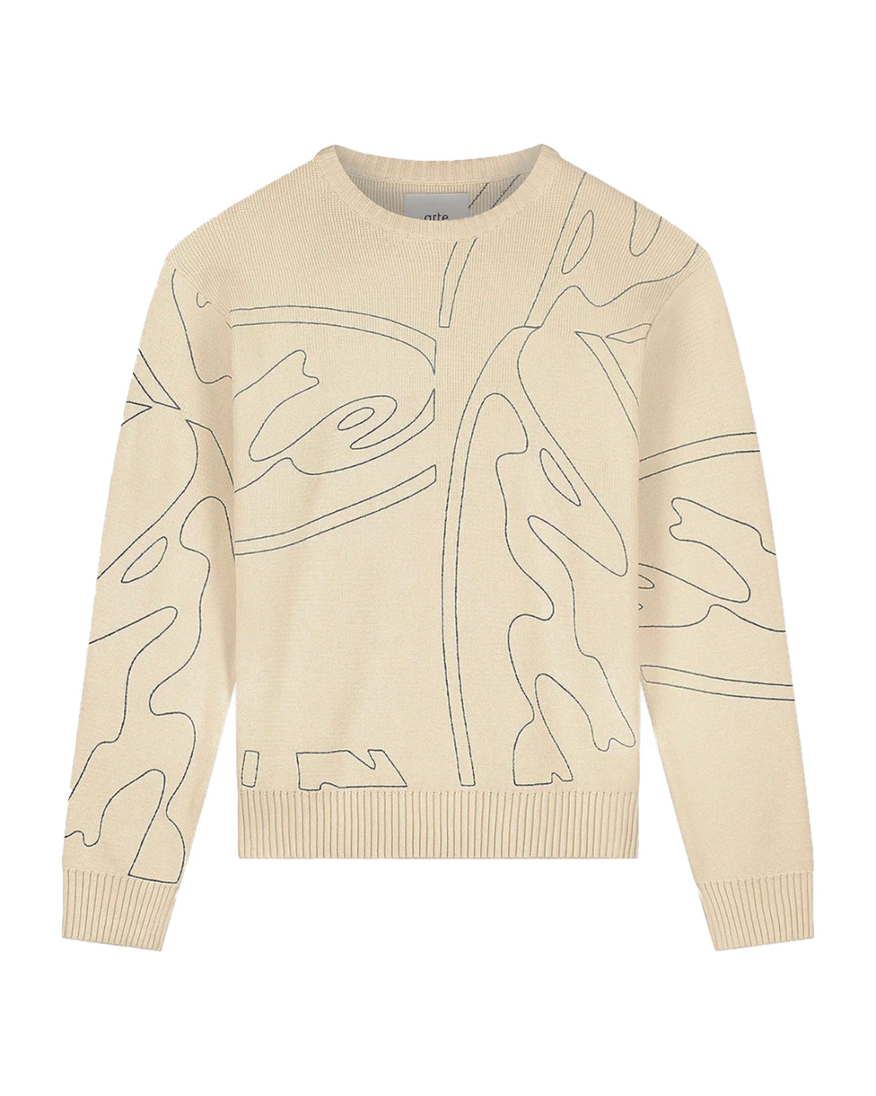 Maglione Arte Antwerp Allover Circle Logo Knit Crema