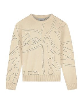 Maglione Arte Antwerp Allover Circle Logo Knit Crema