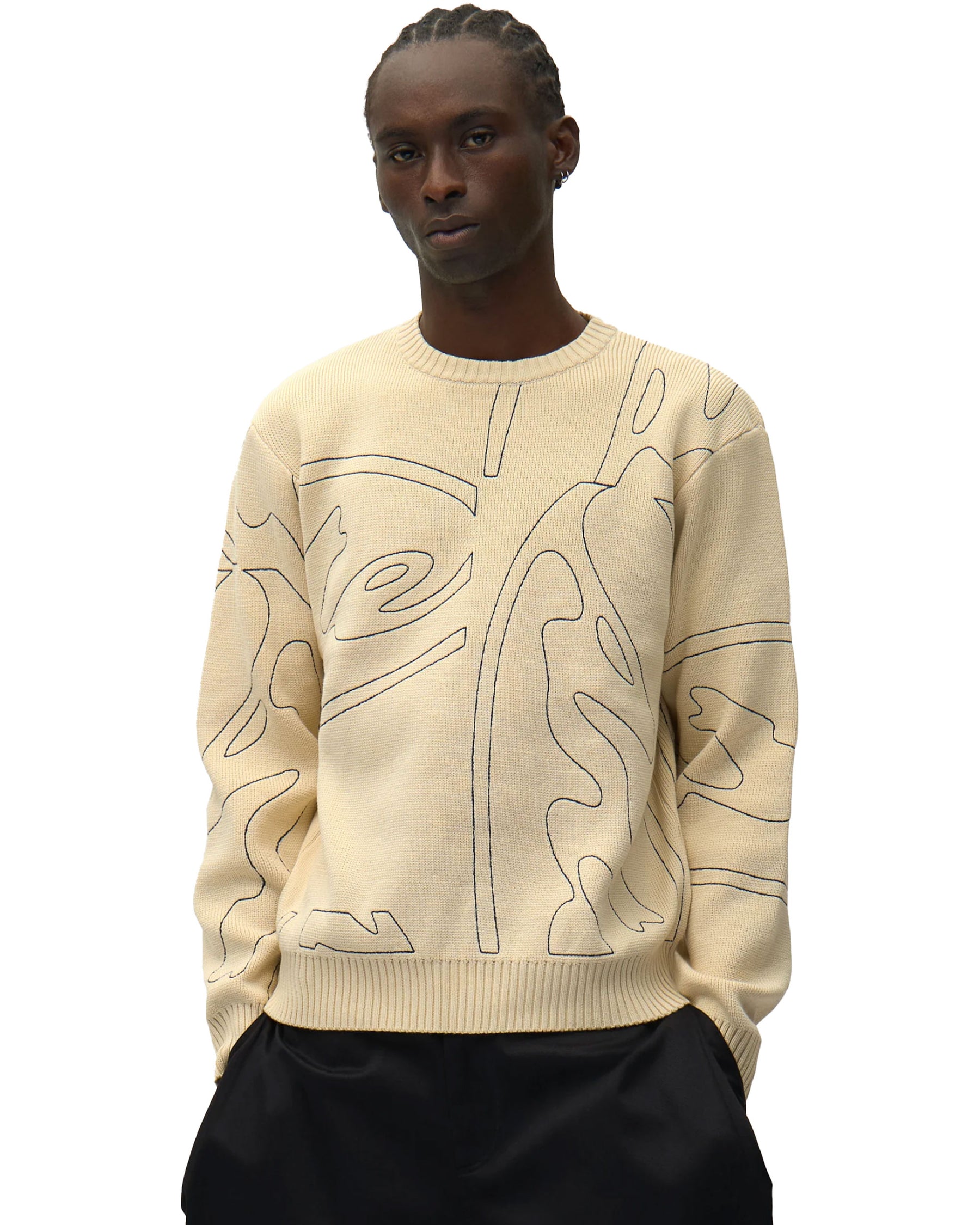 Maglione Arte Antwerp Allover Circle Logo Knit Crema