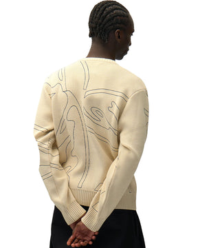 Maglione Arte Antwerp Allover Circle Logo Knit Crema