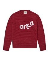 Maglione Distorted Logo Bordeaux