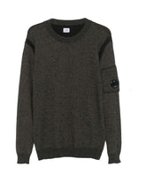 CP Company Knitwear Crew Neck In Fleece Knit Walnut