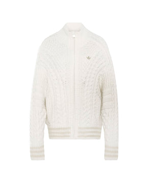 Adidas Cable Knit Firebird Track Top Women's Sweater White