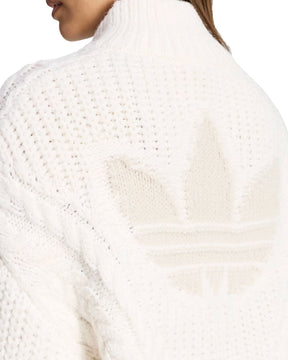 Adidas Cable Knit Firebird Track Top Women's Sweater White