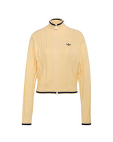 Adidas Cable Knit Firebird Track Top Women's Sweater Cream