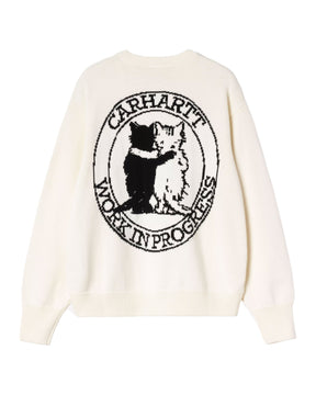 Carhartt Wip Hugging Cats Sweater Wax Beige Women's Sweater