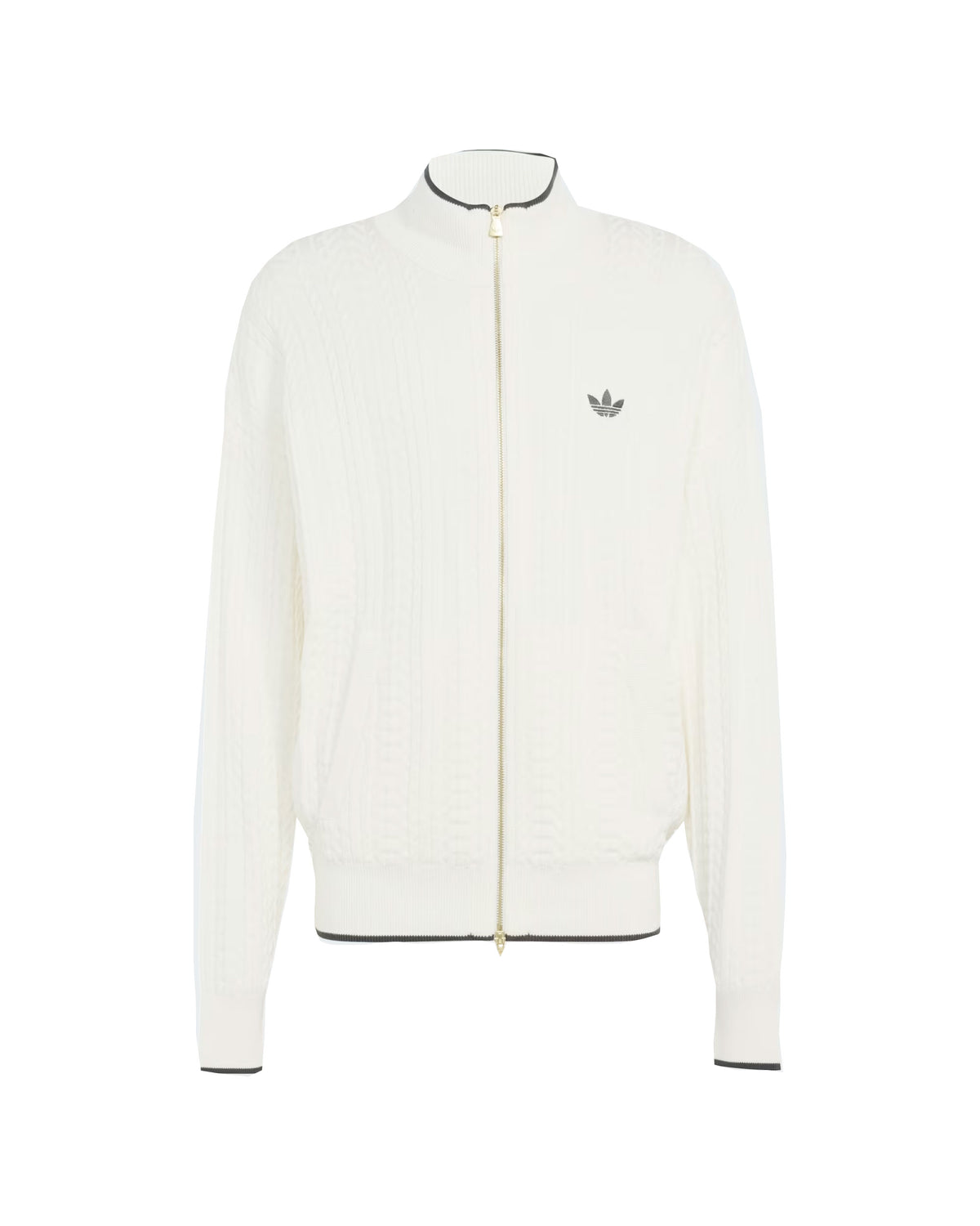 Adidas Firebird Cable Knit Track Top Men's Sweater White