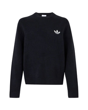Maglione Uomo Adidas Trefoil Essentials Fully Knit Sweater Nero