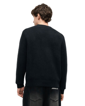 Maglione Uomo Adidas Trefoil Essentials Fully Knit Sweater Nero