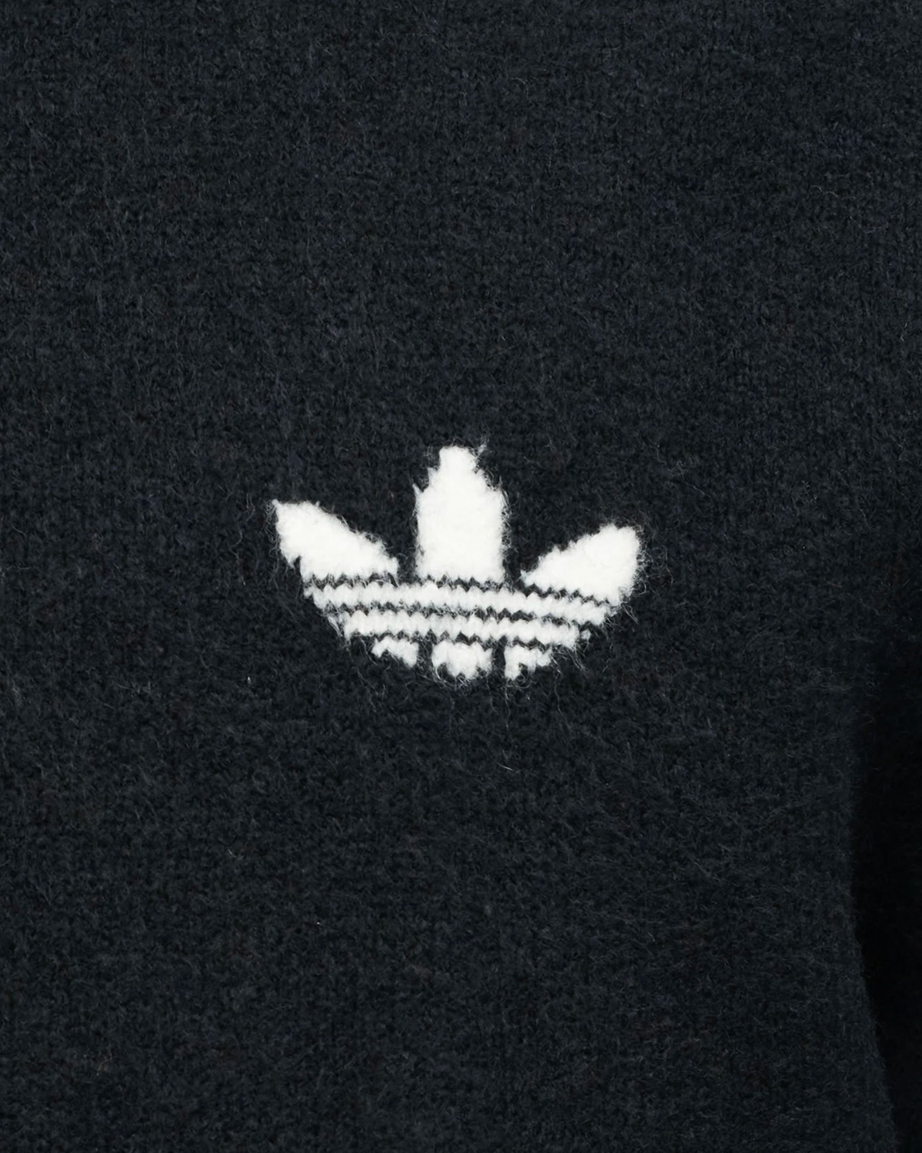 Maglione Uomo Adidas Trefoil Essentials Fully Knit Sweater Nero