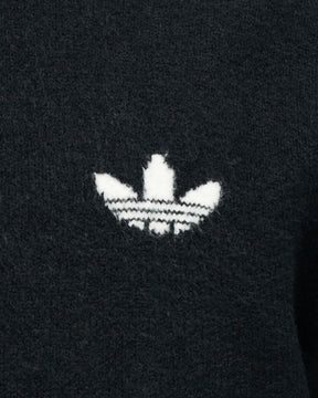Maglione Uomo Adidas Trefoil Essentials Fully Knit Sweater Nero