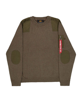 Alpha Industries Knitted Utility Sweatshirt Men's Sweater Mud Olive