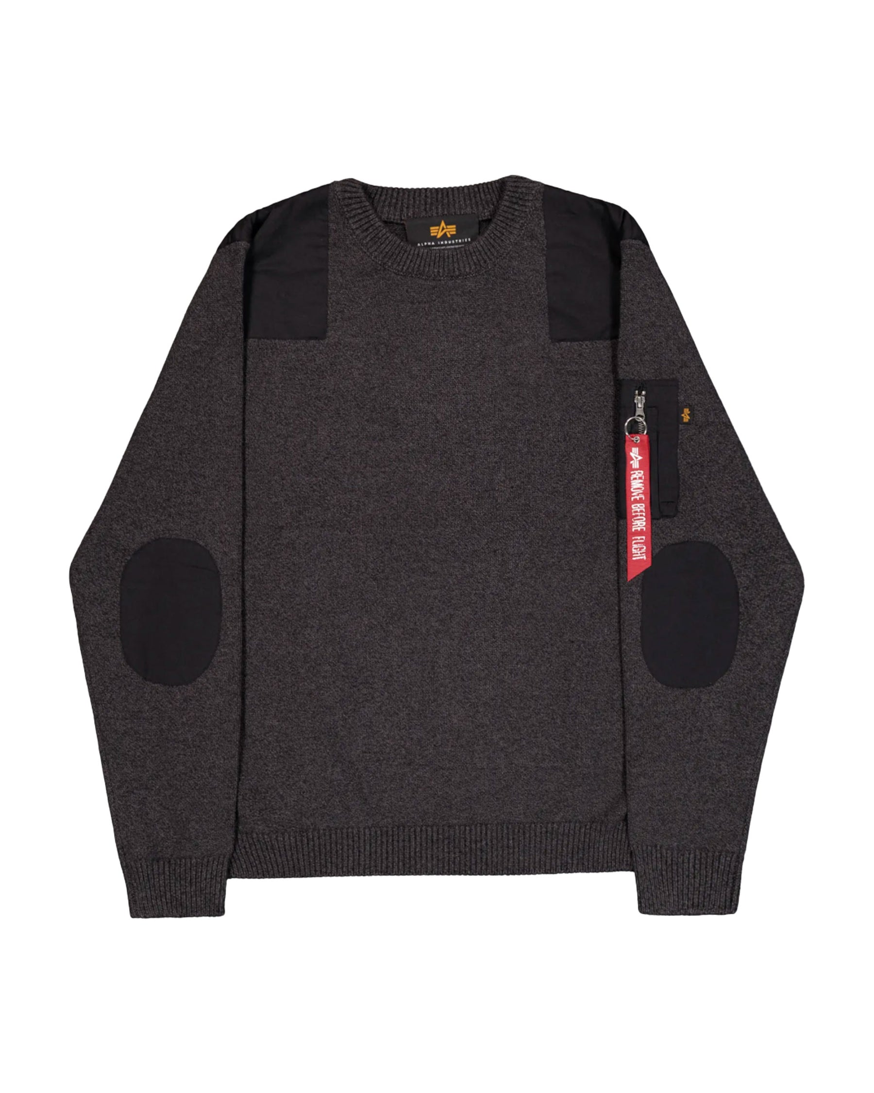 Alpha Industries Knitted Utility Sweatshirt Men's Sweater Black