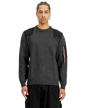 Alpha Industries Knitted Utility Sweatshirt Men's Sweater Black