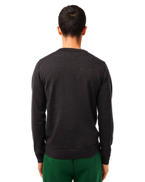 Man Sweater Basic Logo Lacoste Grey