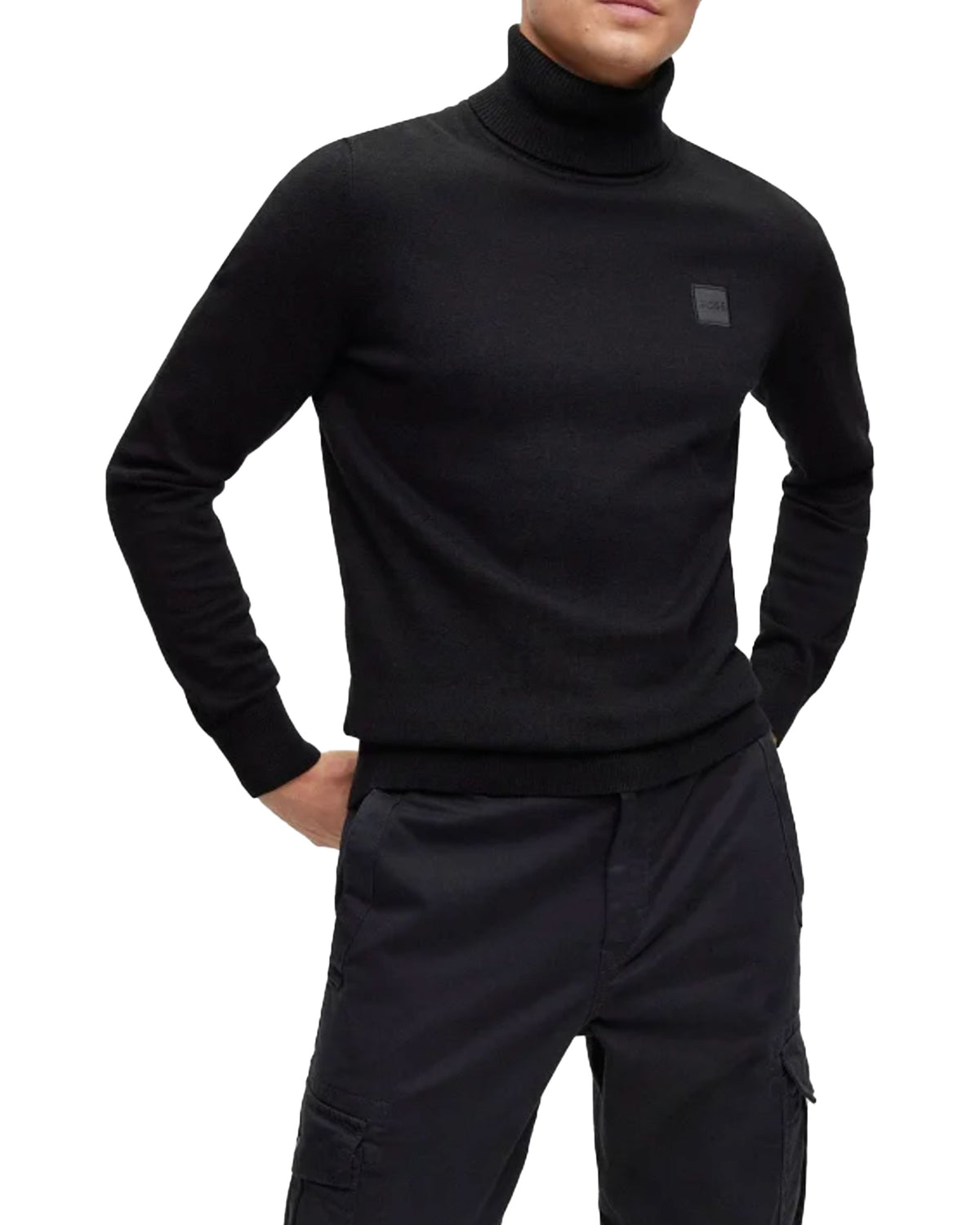 Man Sweater Boss Akiro Black