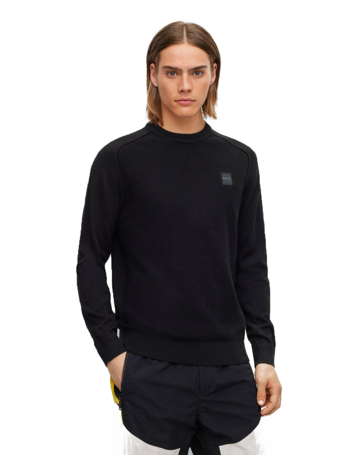 Man Sweater Boss Kesom Black