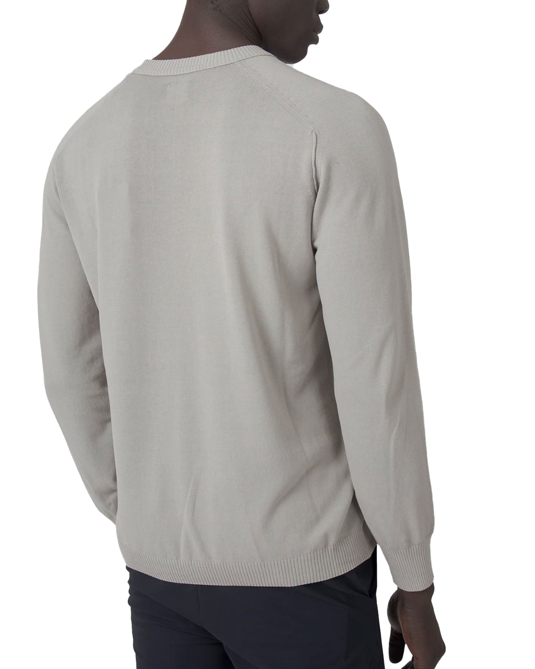 Maglione Uomo CP Company Cotton Crepe Crewneck Lens Sweater Dove