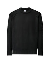 Maglione Uomo CP Company Lambswool Grs Crewneck Sweater Black