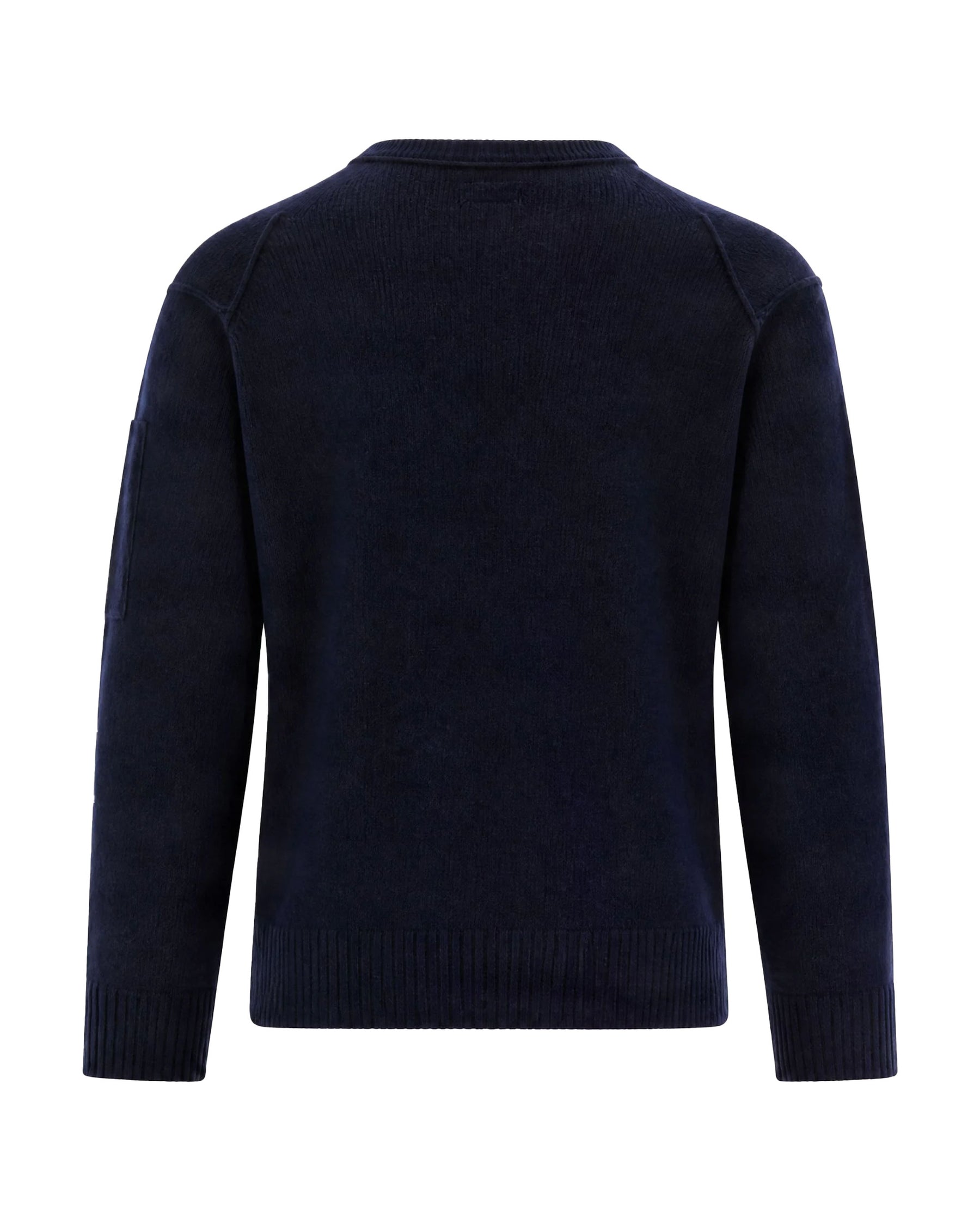 Maglione Uomo CP Company Lambswool Grs Crewneck Sweater Total Eclipse