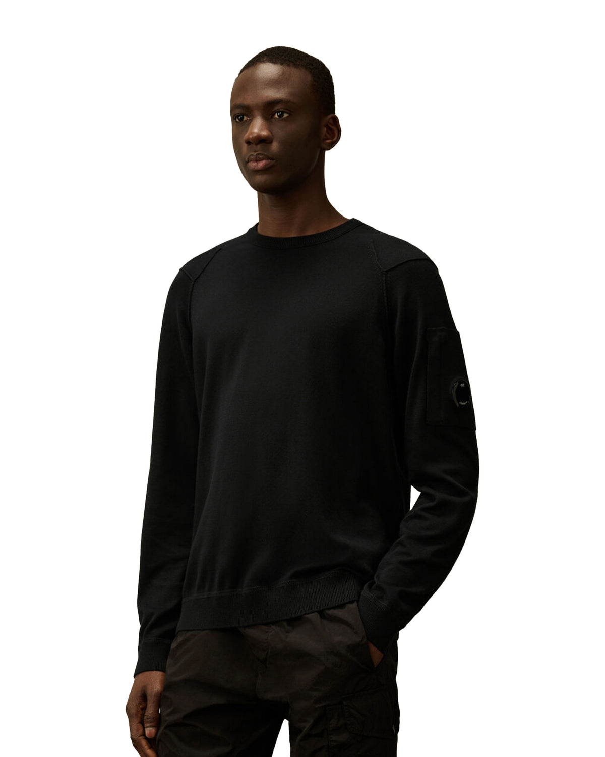 CP Company Sea Island Crew Neck Lens Knit Total Eclipse