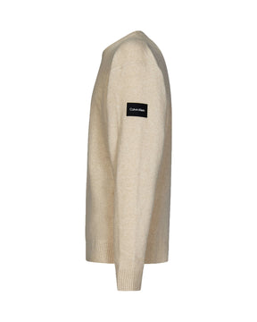 Calvin Klein Lycra Blend Comfort Fit Sweater Fog