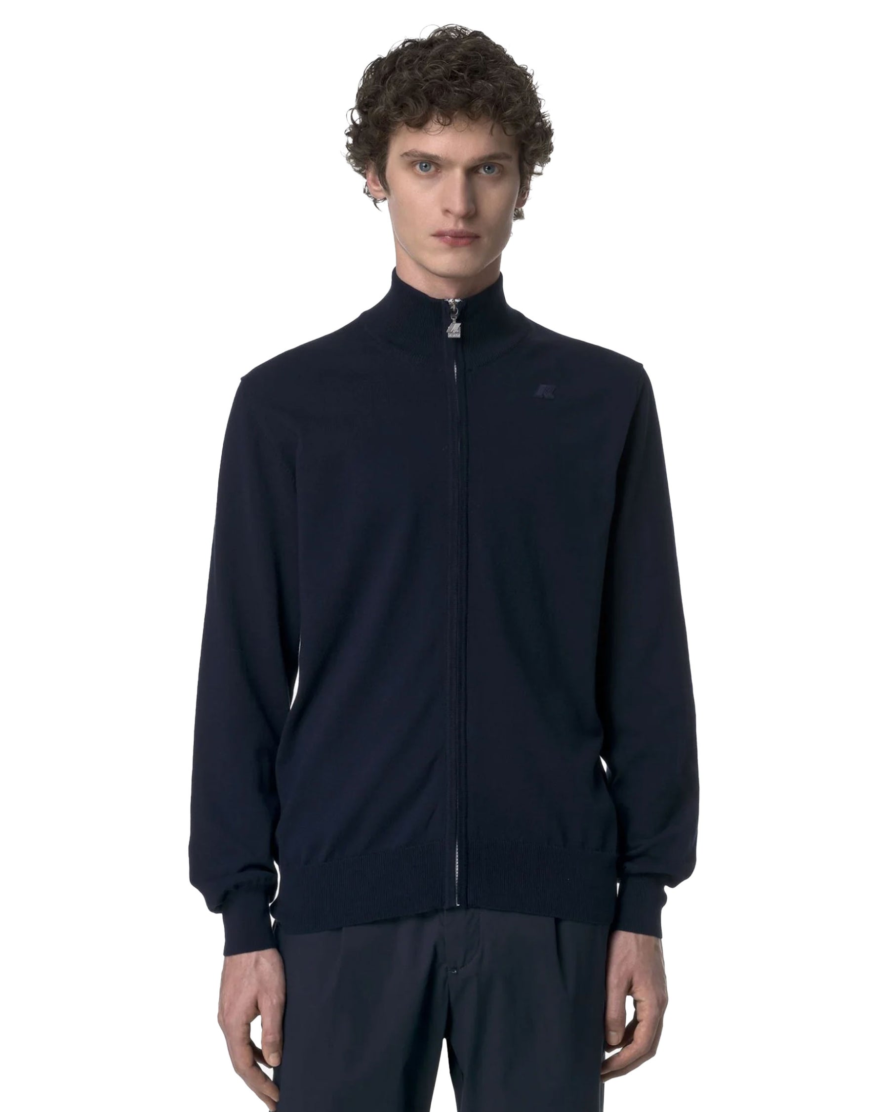 Maglione Uomo K-Way Finny Full Zip Blu