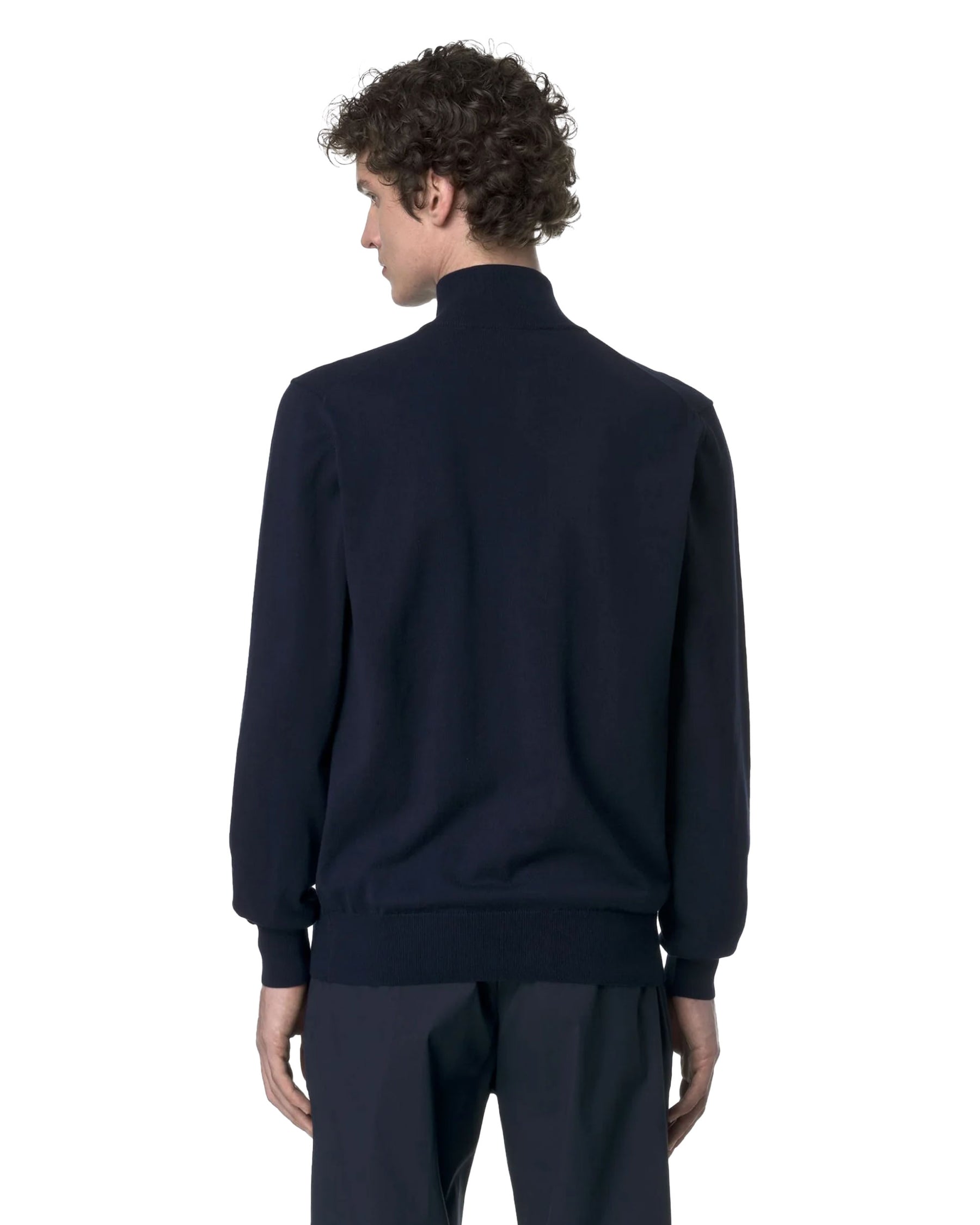 Maglione Uomo K-Way Finny Full Zip Blu