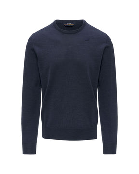 Man's Sweaters K-Way Sebastien Merino Blue Faded Mel