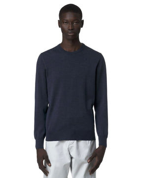 Man's Sweaters K-Way Sebastien Merino Blue Faded Mel